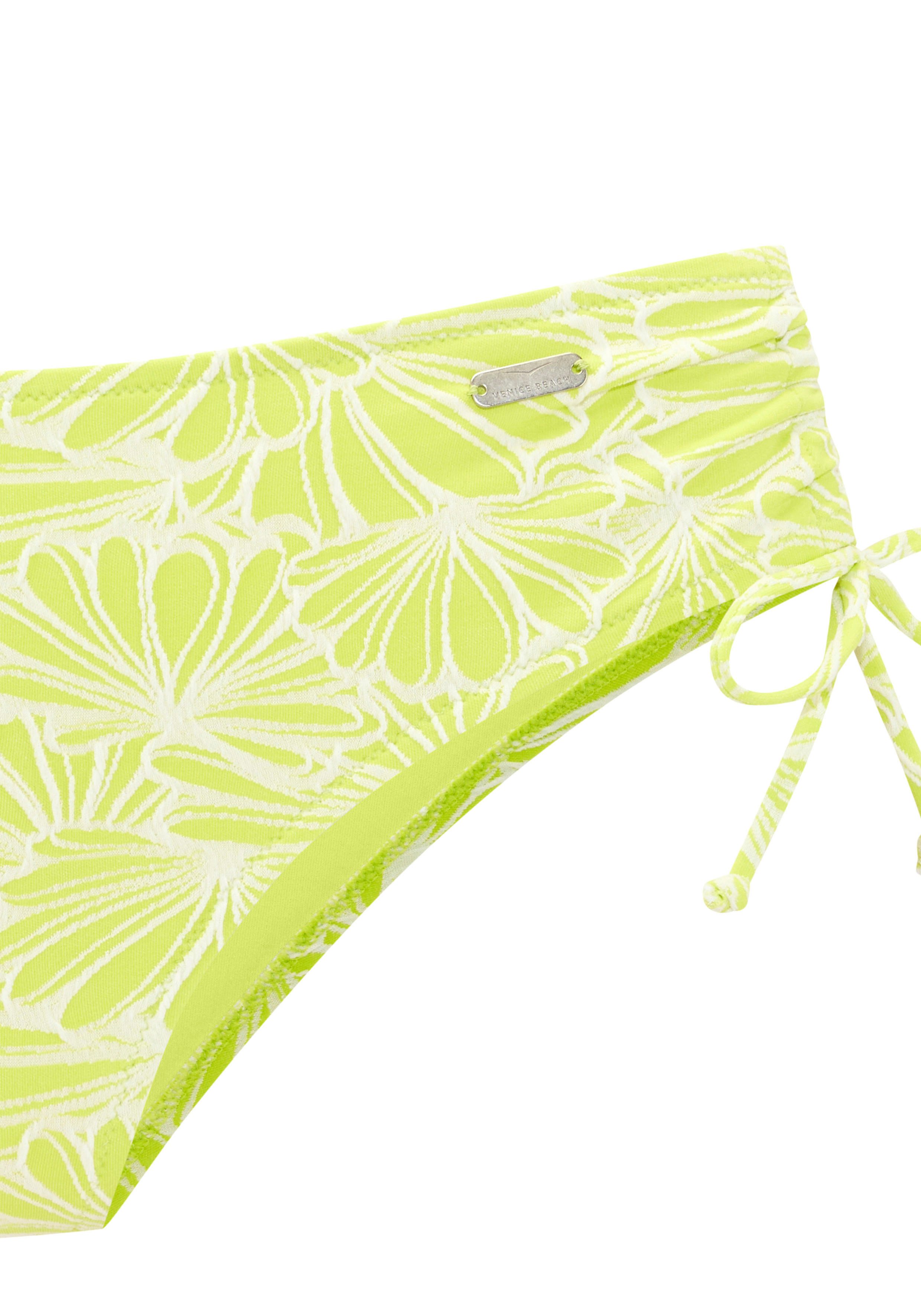 Venice Beach Bikini-Hose Peony in höherer Schnittform und modischer Strukturware