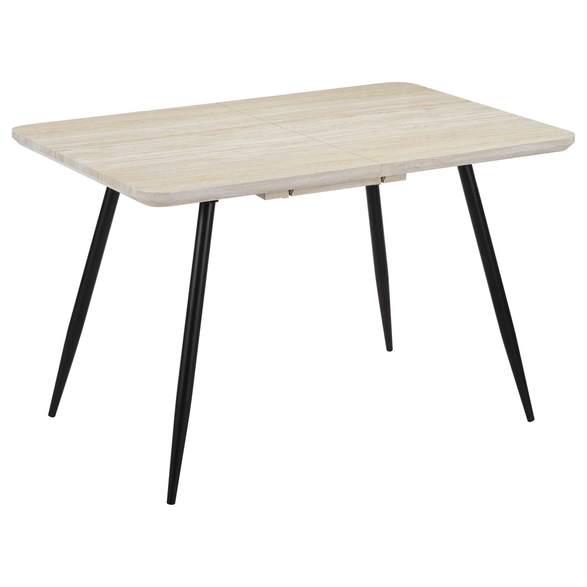 OTTO home Esstisch Ombrone, ausziehbar 120-160 cm, Synchronauszug, inkl Einlegeplatte, Breite 80cm
