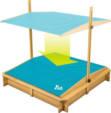 TP Toys Sandkasten, aus Holz, mit neigbarem Sonnendach