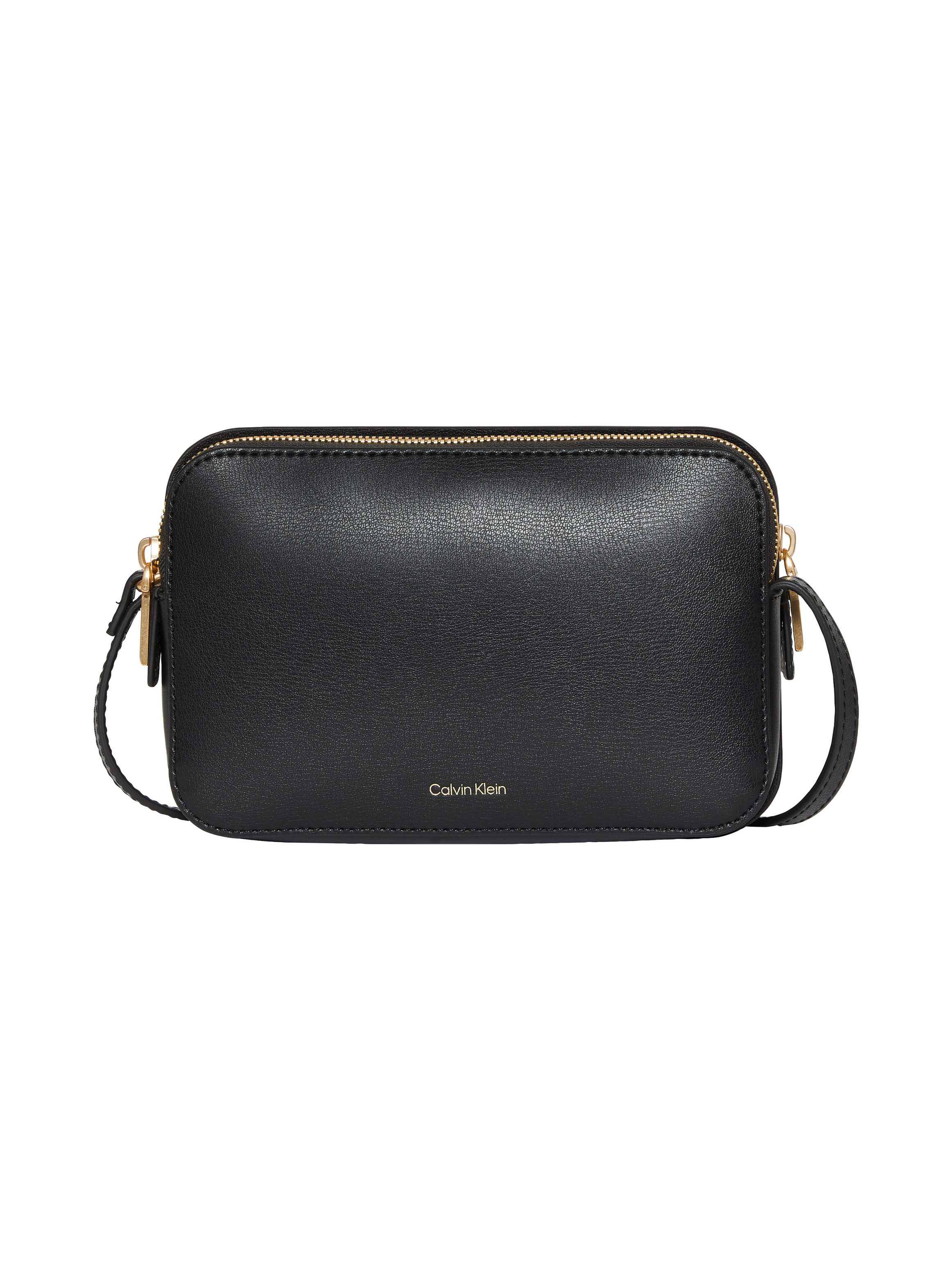 Calvin Klein Mini Bag FOIL LOGO ELONGATED CAMERA BAG, Schultertasche, kleine Damen-Umhängetasche in klassischer Optik