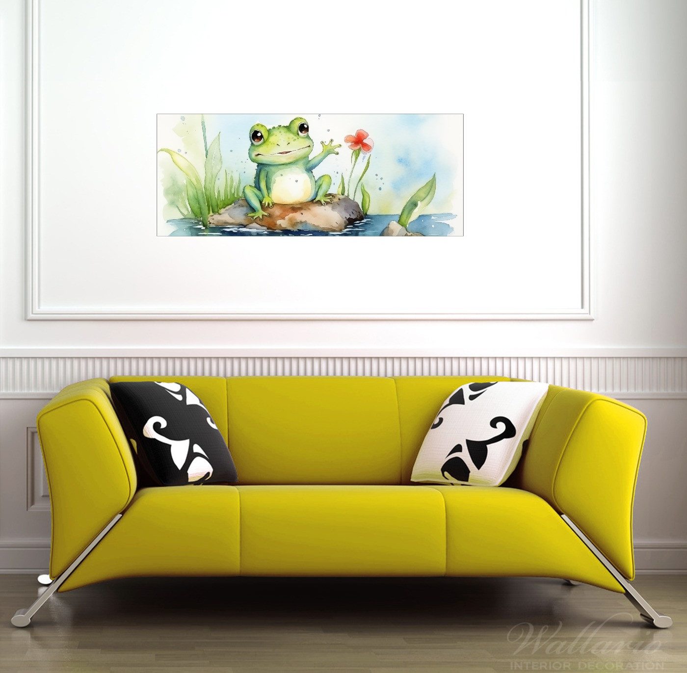 Wallario Poster, Frosch in Aquarell, in günstig online kaufen