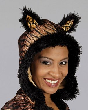 Funny Fashion Kostüm Tiger Kleid mit Stulpen für Damen, Tierkostüm