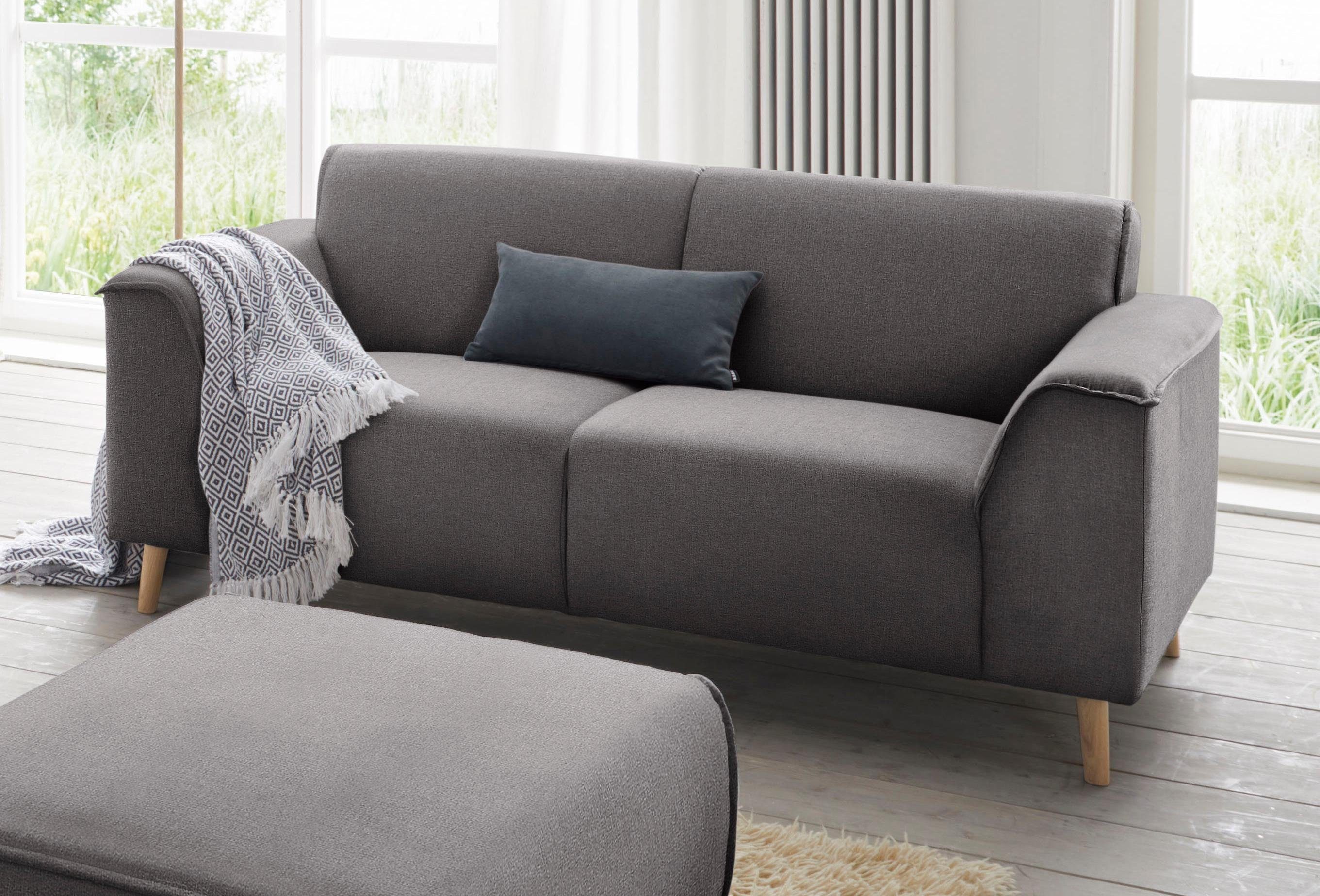 Home affaire 2-Sitzer Janek Scandic Design, elegant und zeitlos, mit Federkern und Keder in scandinavischem Design