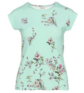 Pure Shape Pyjama Shirt & Hose elastisch (Set, 2-teilig) mit Blütendruck