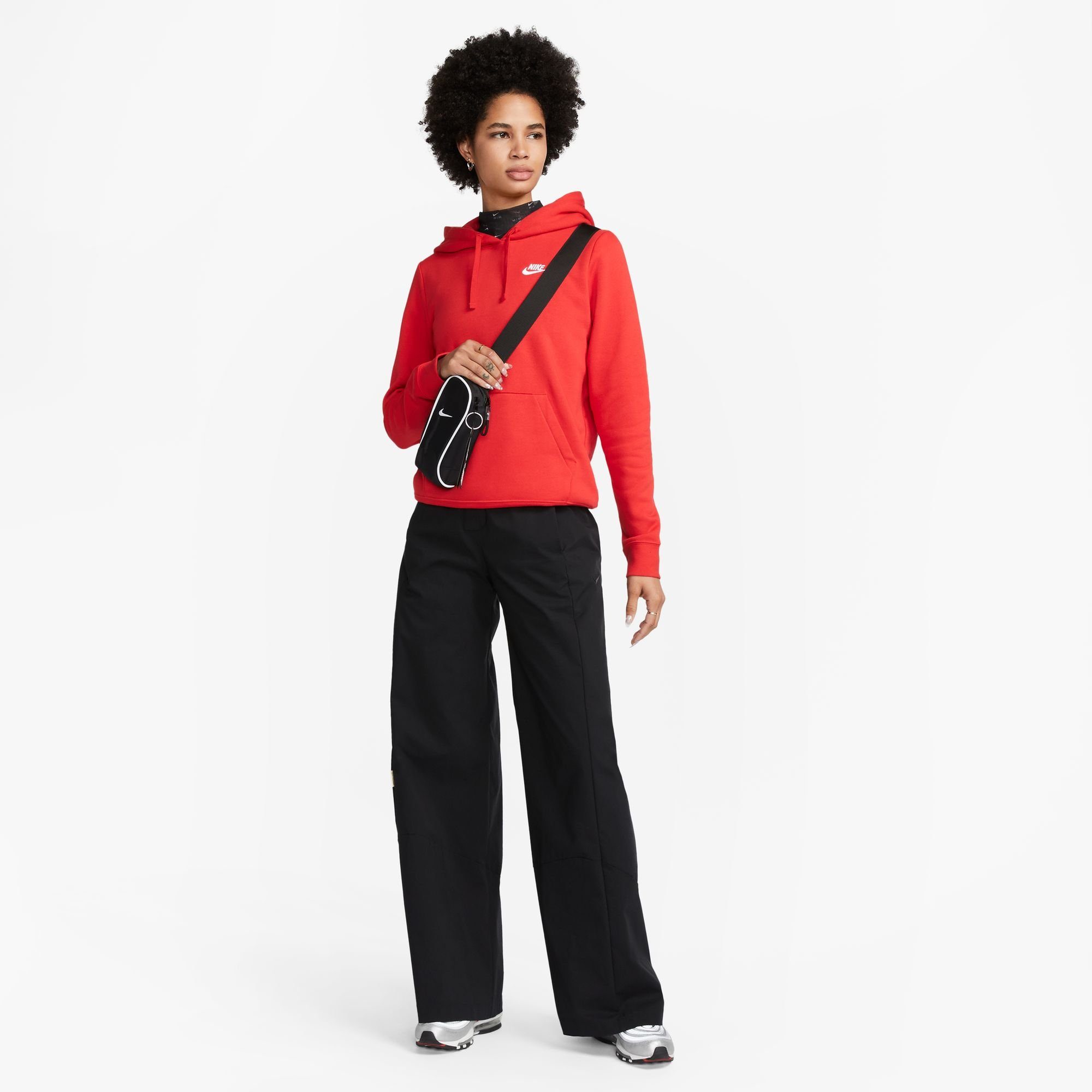Nike Sportswear Kapuzensweatshirt UNIVERSITY FLEECE HOODIE CLUB WOMEN'S RED/WHITE PULLOVER