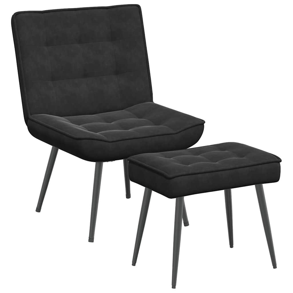 vidaXL Relaxsessel Relaxsessel mit Hocker Schwarz günstig online kaufen