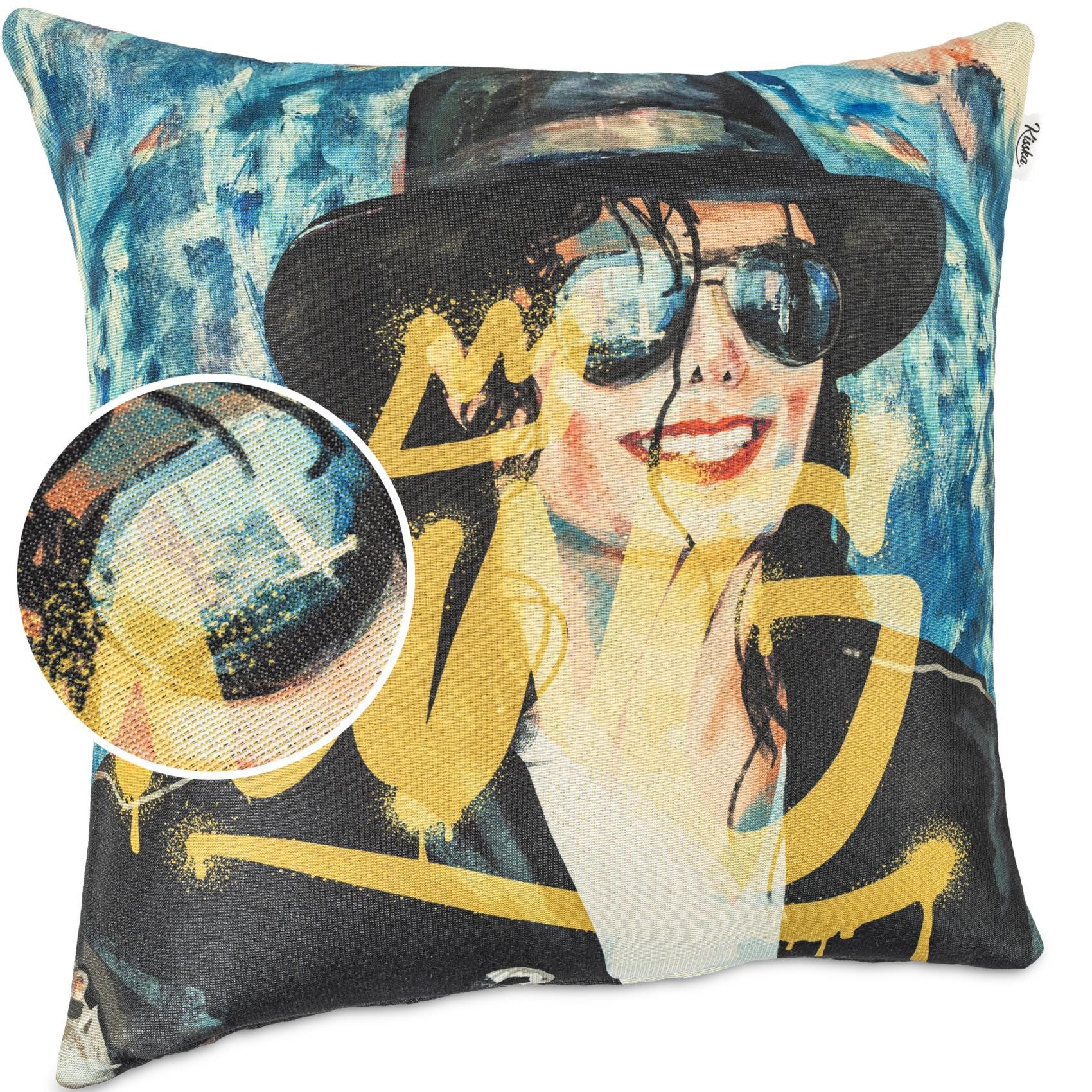 Kisska Dekokissen Kissenhülle mit oder ohne Füllung Designer Kissenbezug Zi günstig online kaufen