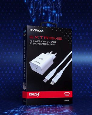 Syrox Iphone Ladegerät 20W USB C Power Adapter Netzteil kompatibel Smartphone-Ladegerät