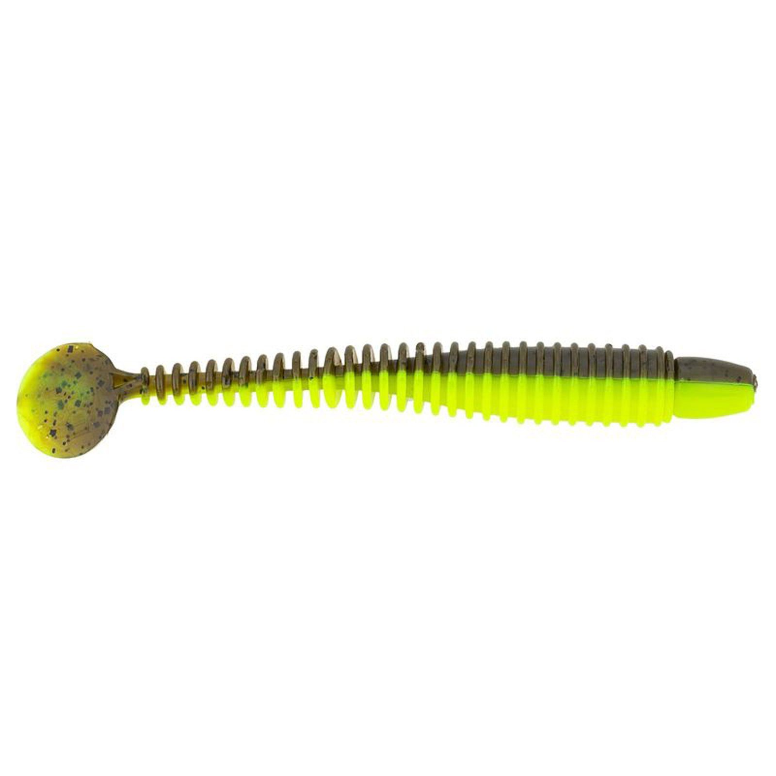 Gambler Lures Kunstköder, Lunker City - BA Edition - Swimming Ribster 9,5cm Green Pumpkin Chartreuse 9Stk.