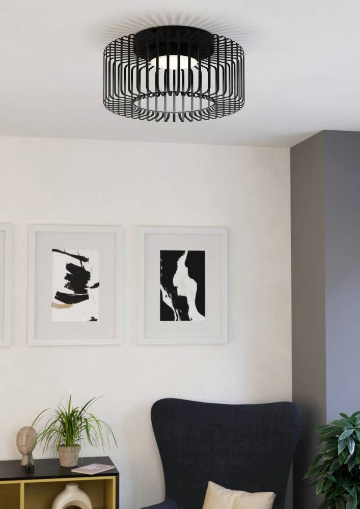 EGLO connect LED-Deckenleuchte Ginestrone-Z, schwarz, Alu günstig online kaufen