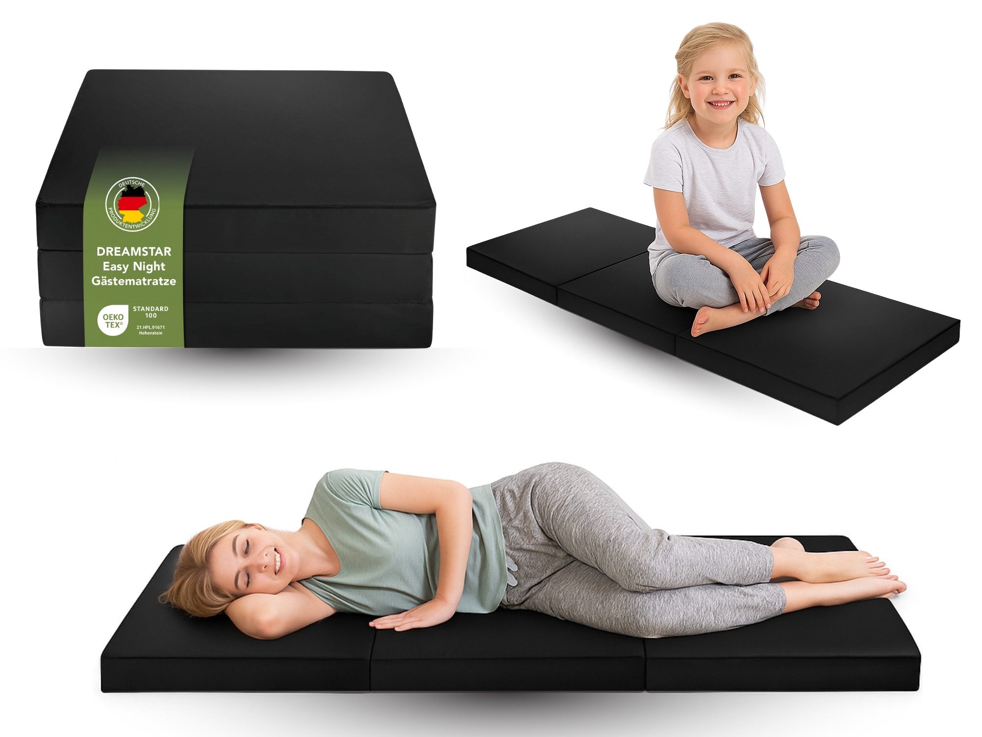 Klappmatratze Faltmatratze 60x190 cm, klappbare Gästematratze, günstig online kaufen