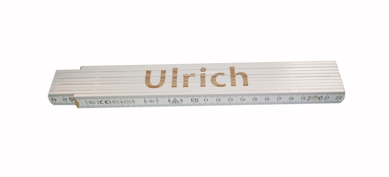 HEKA Zollstock Zollstock Ulrich 2 m weiß