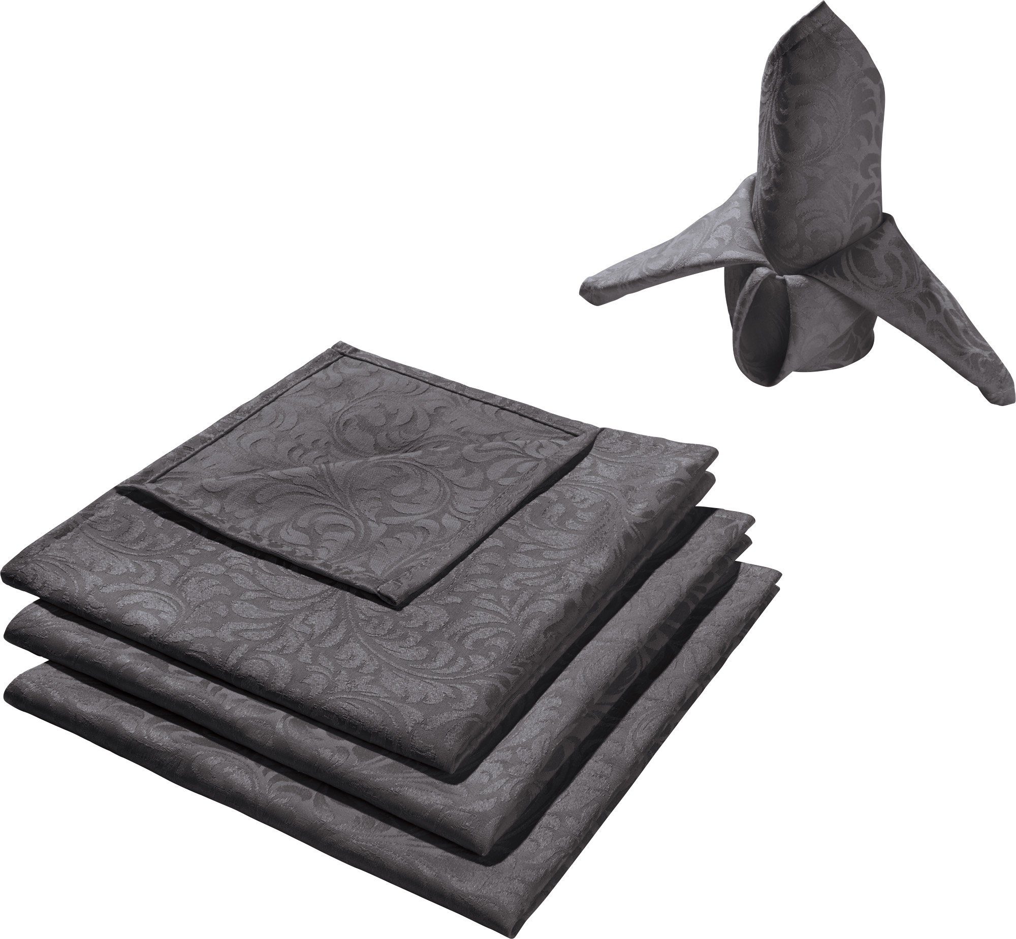 Erwin Müller Stoffserviette Serviette "Hamm" 4er-Pack, Uni