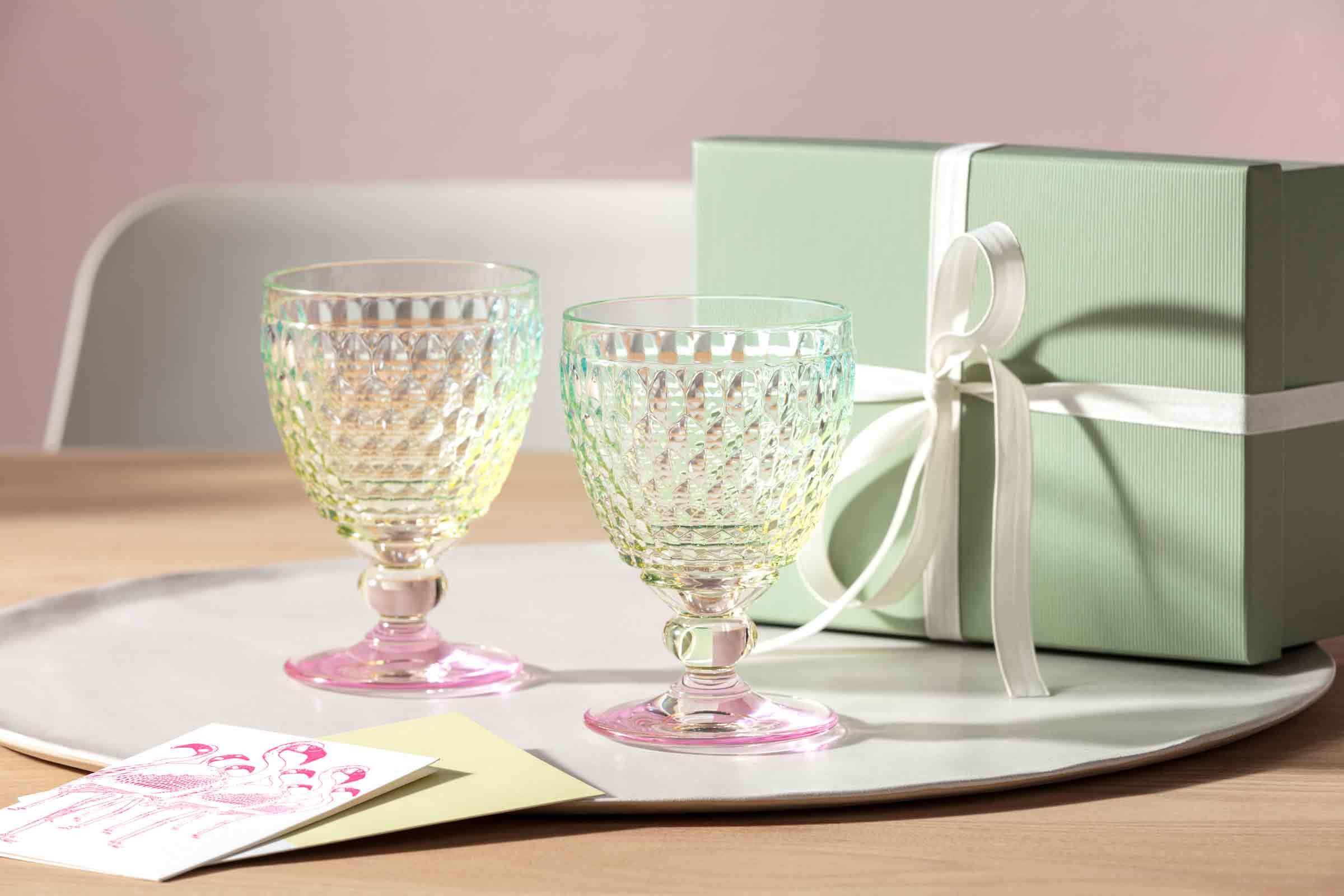Villeroy & Boch Rotweinglas Boston Pearl Rotweingläser 200 ml 4er Set, 4-tlg., Glas