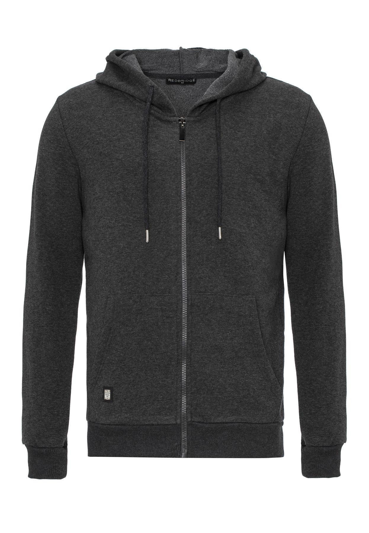 RedBridge Kapuzensweatjacke Premium Sweater mit Logopatch günstig online kaufen