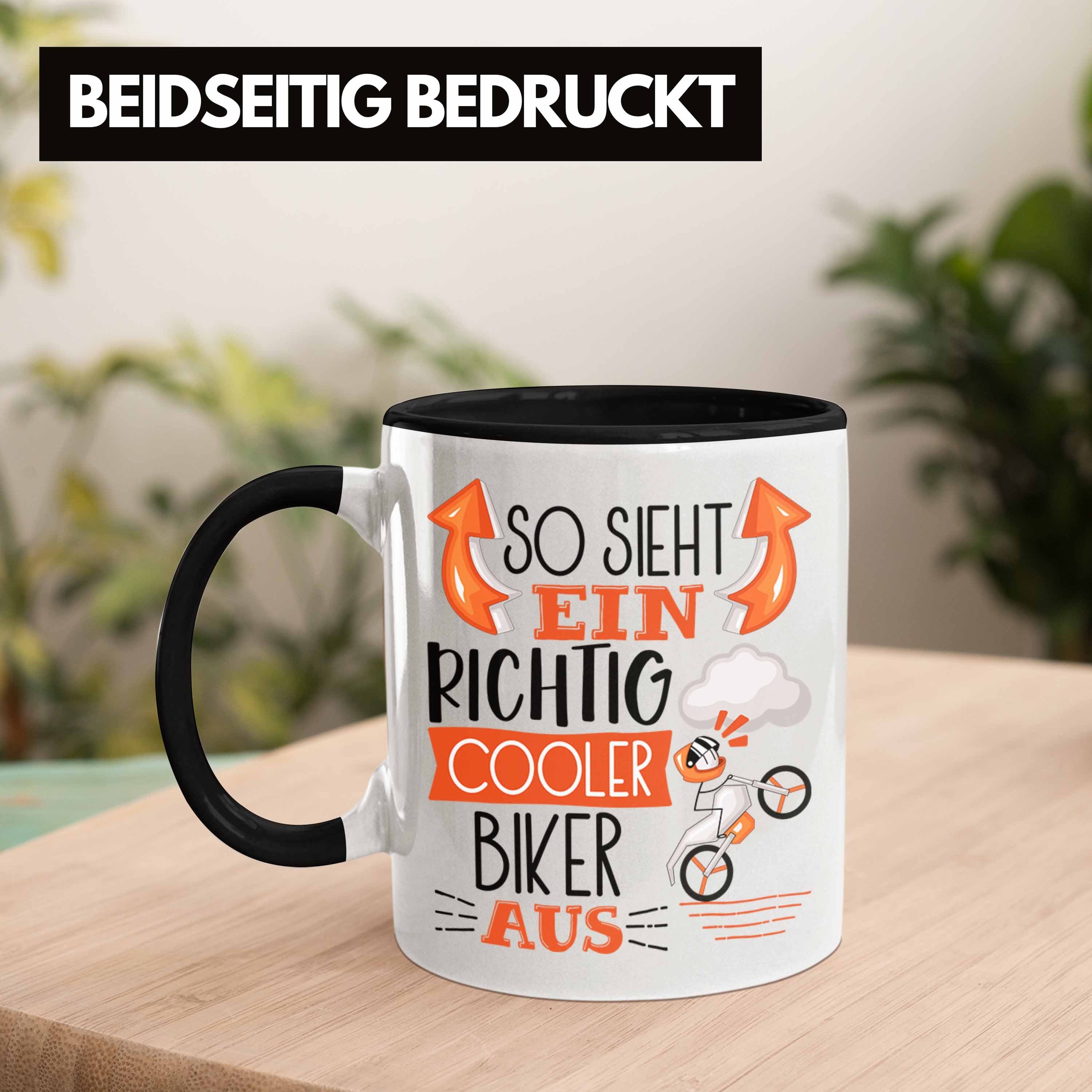 Aus RIchtig Geschenk Geschenkide So Biker Cooler Trendation Ein Tasse Biker Tasse Sieht Schwarz