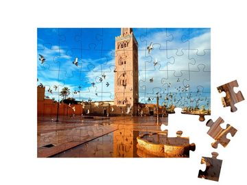 puzzleYOU Puzzle Koutoubia-Moschee, Marrakech, Marokko, 48 Puzzleteile, puzzleYOU-Kollektionen Städte