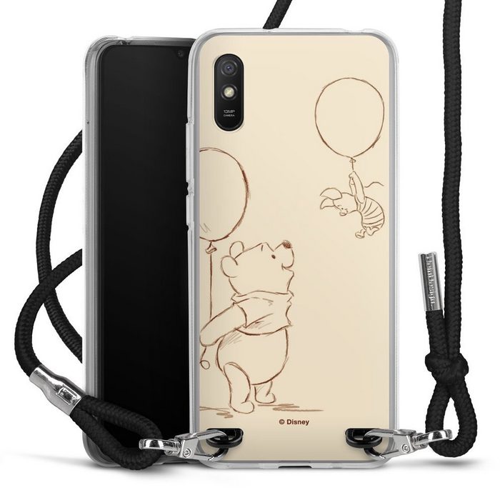 DeinDesign Handyhülle Winnie Puuh Disney Offizielles Lizenzprodukt Winnie & Ferkel Xiaomi Redmi 9A Handykette Hülle mit Band Case zum Umhängen
