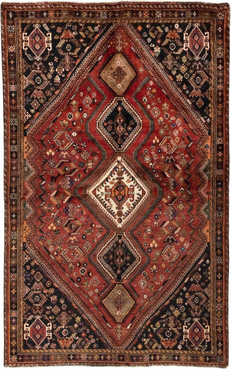 Orientteppich Shiraz 181x293 Handgeknüpfter Orientteppich / Perserteppich, Nain Trading, rechteckig, Höhe: 10 mm