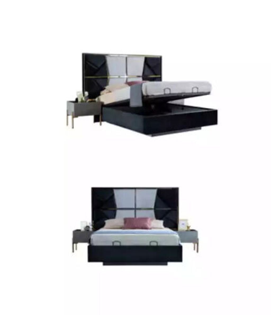 JVmoebel Bett Schlafzimmer Bett Doppel Europa Nachttische), (1-tlg., Möbel nur Design Holz 1x Bett in ohne Neu Bettrahmen Betten Made