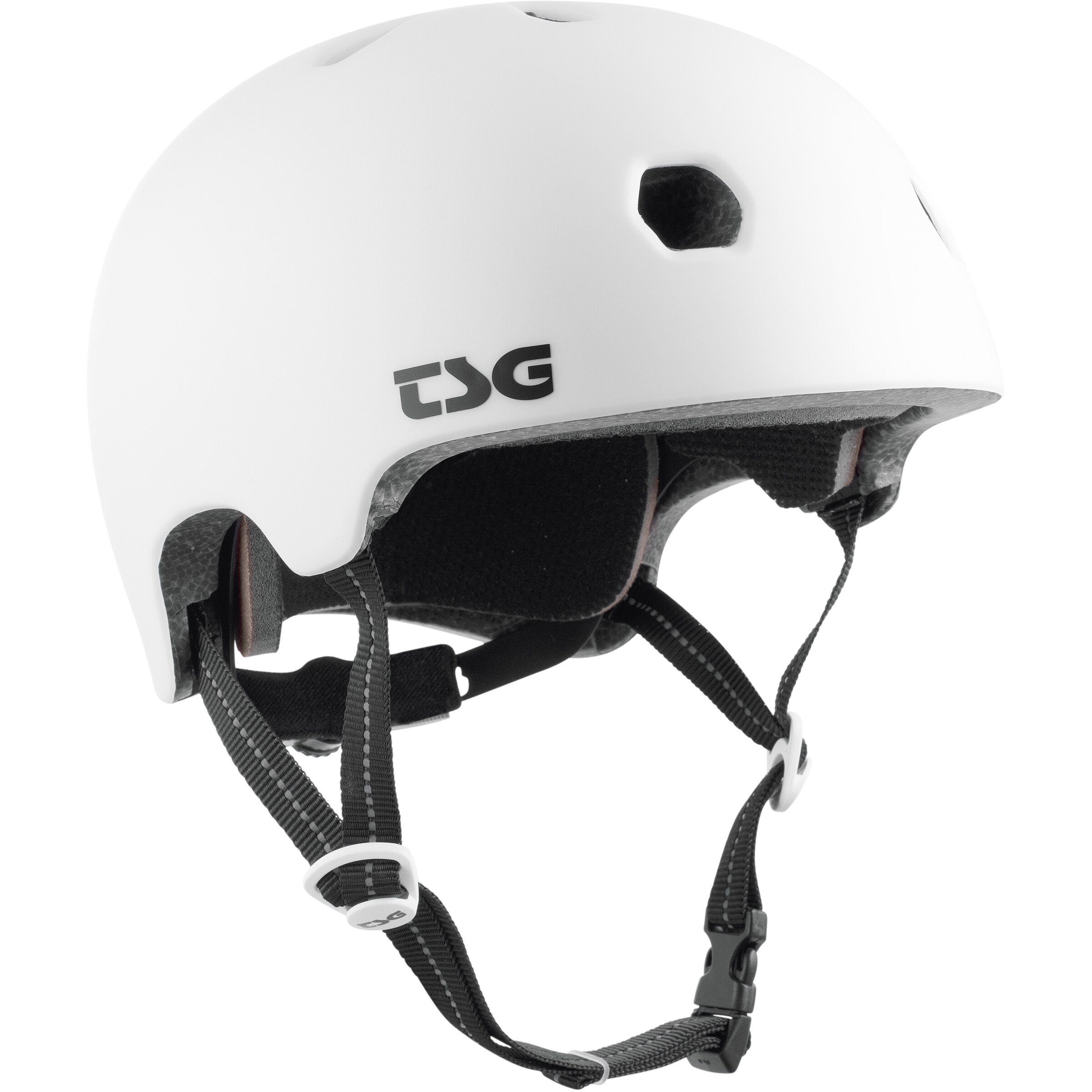 Protektoren-Set TSG Meta Helm Solid Stunt-Scooter Skate Color weiss S/M (54-56 cm)