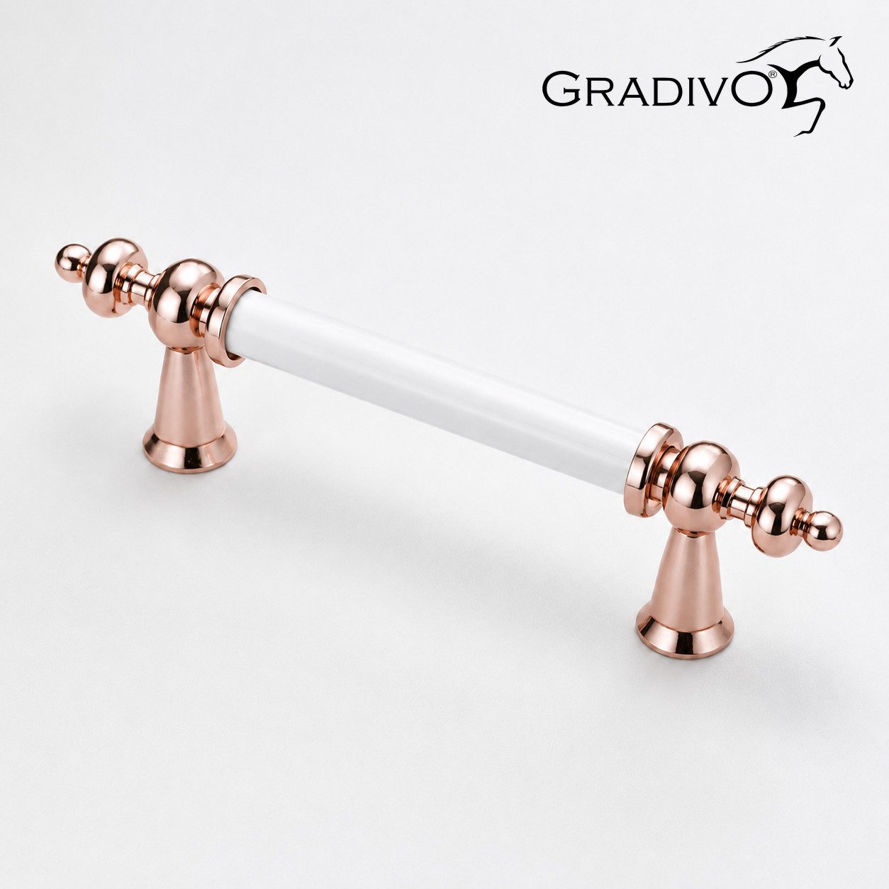 Gradivo Möbelgriff Schrankgriff Bügelgriff 302 - Rose-Weiß, 96 mm