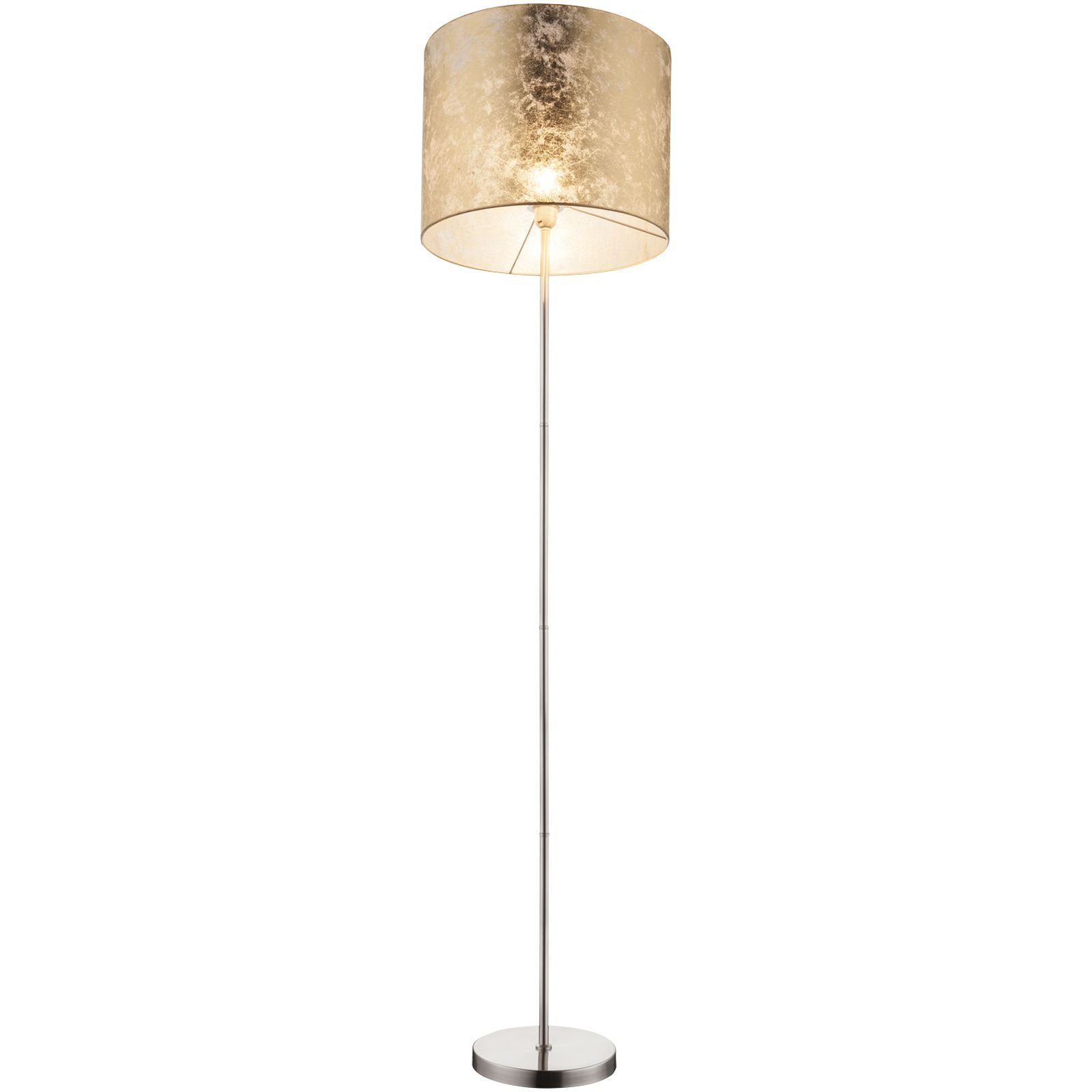 Globo Stehlampe GLOBO Stehlampe Wohnzimmer Stehleuchte Schlafzimmer Textil gold, modern, ohne Leuchtmittel, Lichtafrbe ist abhängig vom Leuchtmittel, Esszimmer, Küche, Flur, Standleuchte, Standlampe