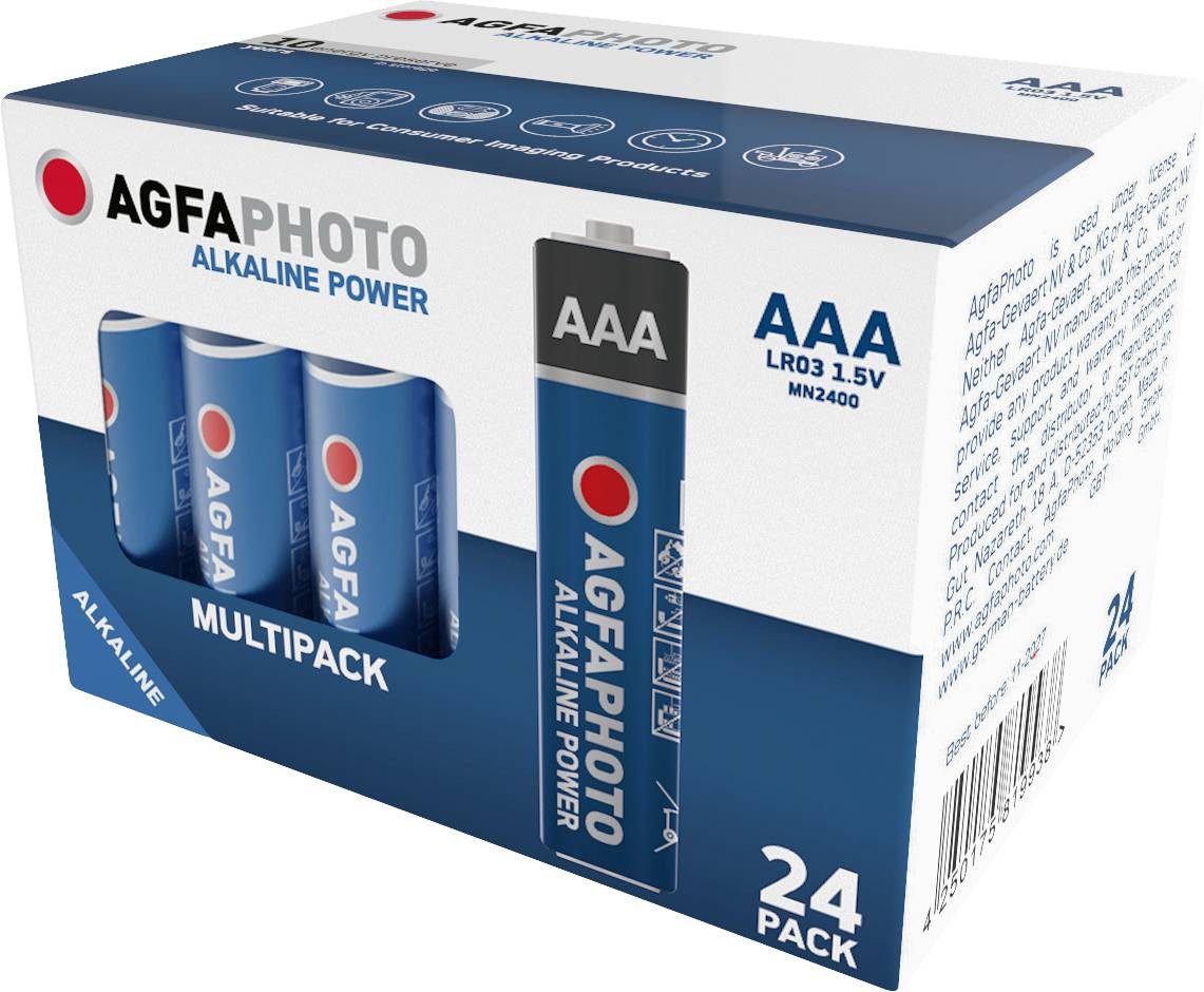 AGFA AGFA Photo Batterie Alkaline Power -AAA LR03 Micro 24St. Batterie