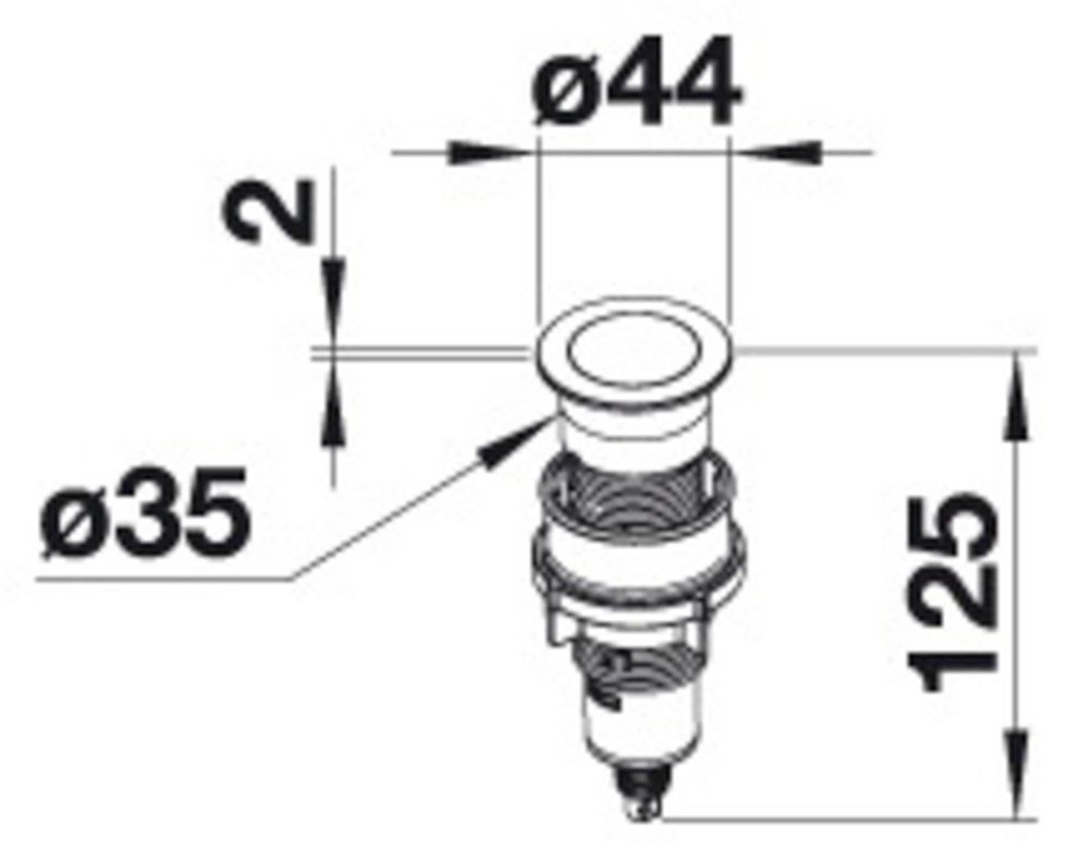 Blanco Ab- und Überlaufgarnitur PushControl