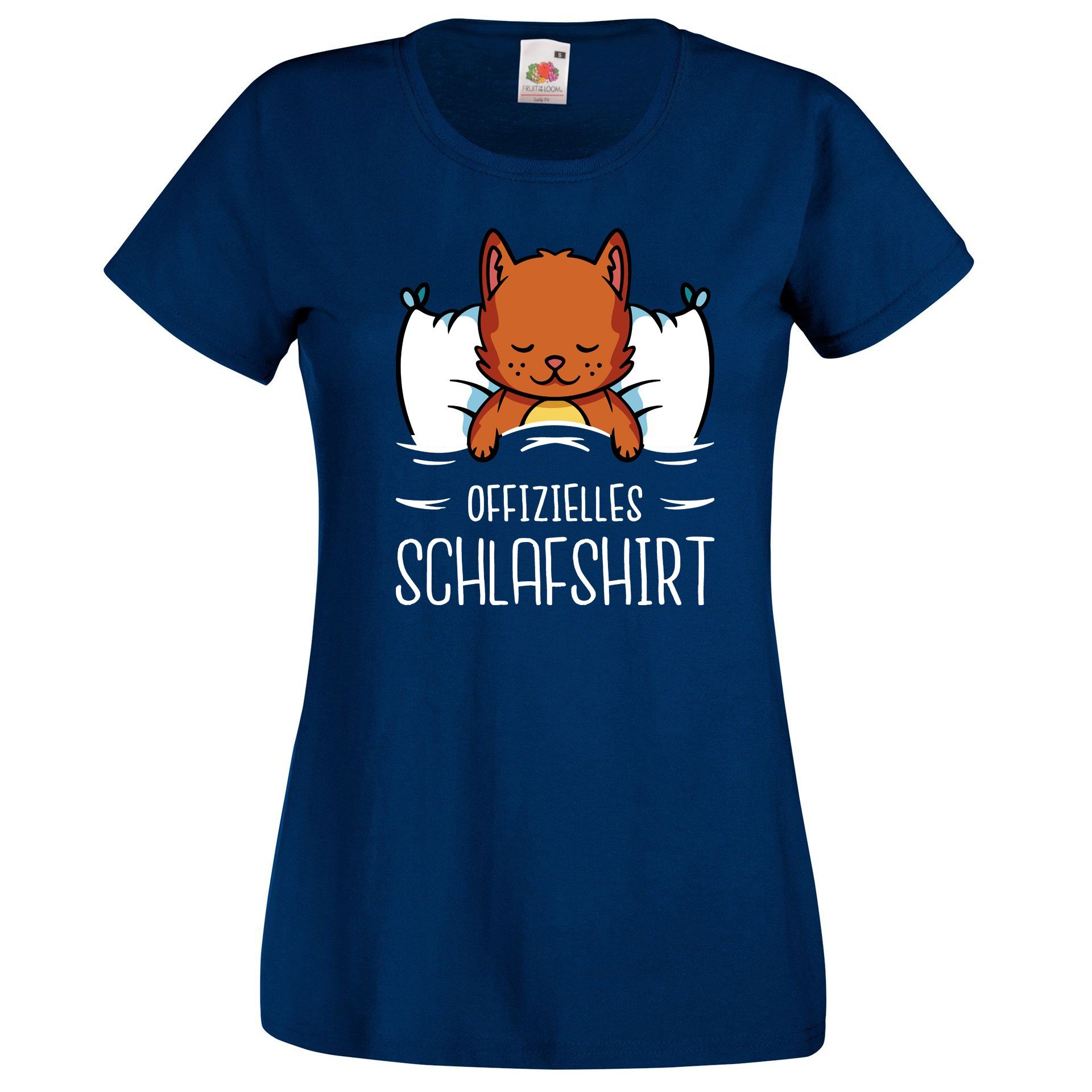 Youth Designz T-Shirt Offizielles Schlafshirt Katze Damen Shirt mit modisch günstig online kaufen
