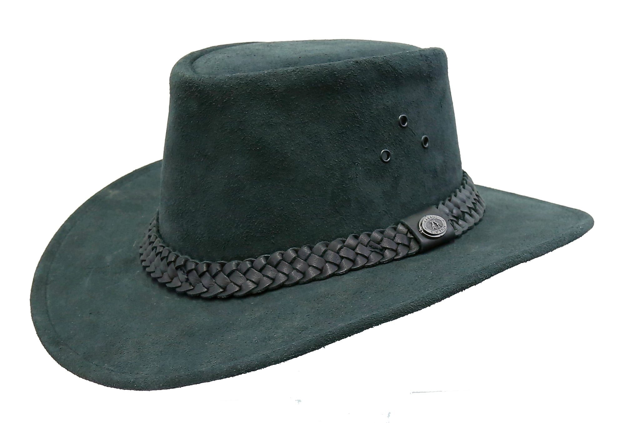 Outbacker Cowboyhut Wildleder Cowboy-Hut mit geflochtenem Hutband mit hohem UV Schutz, Grö