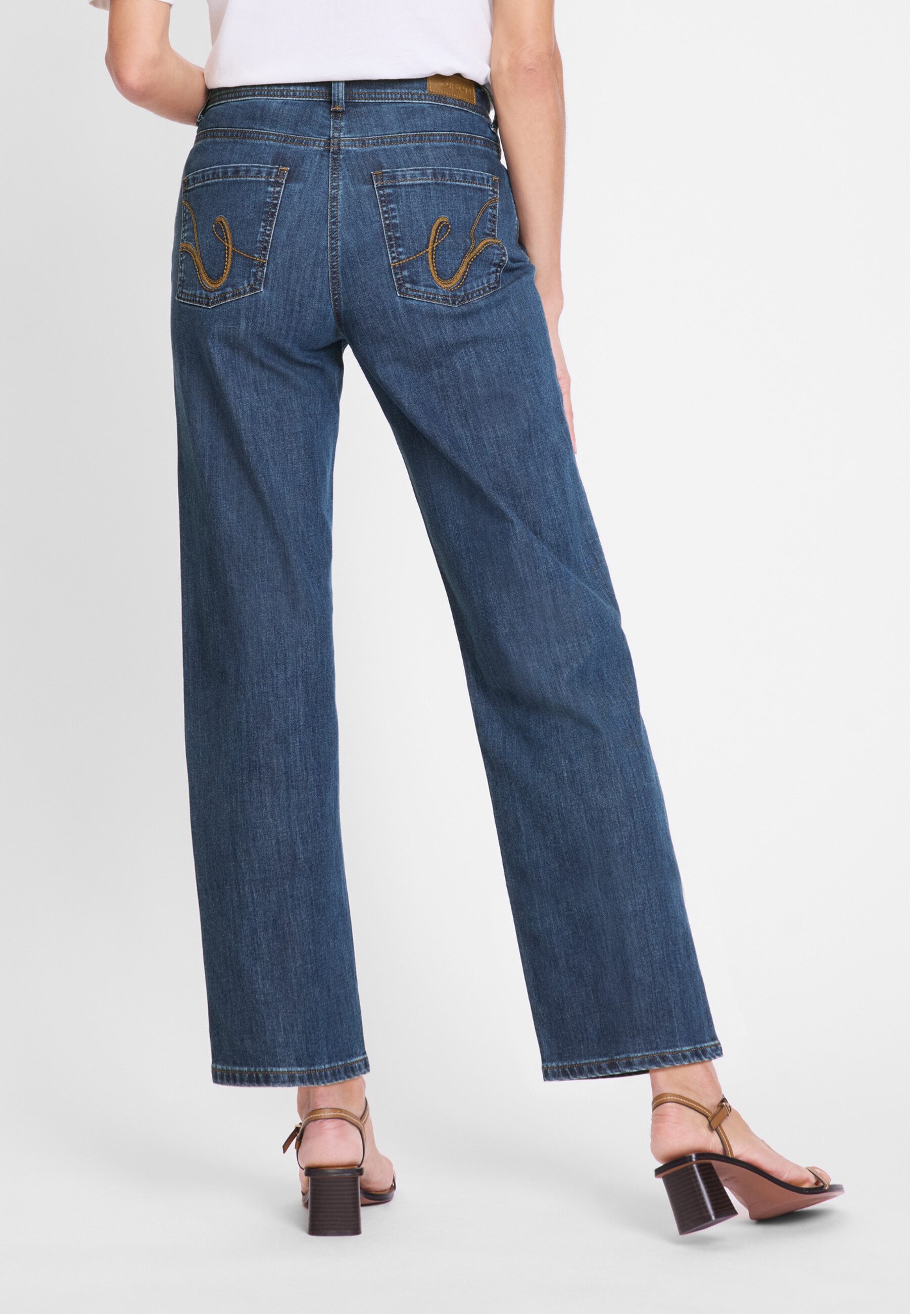 Olsen Regular-fit-Jeans mit geradem Schnitt