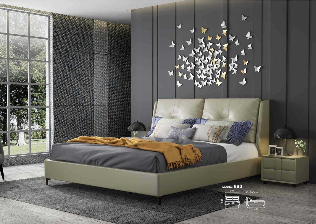 Design Schlaf Betten Zimmer Bett JVmoebel Doppel Polster Leder Hotel Bett, Luxus