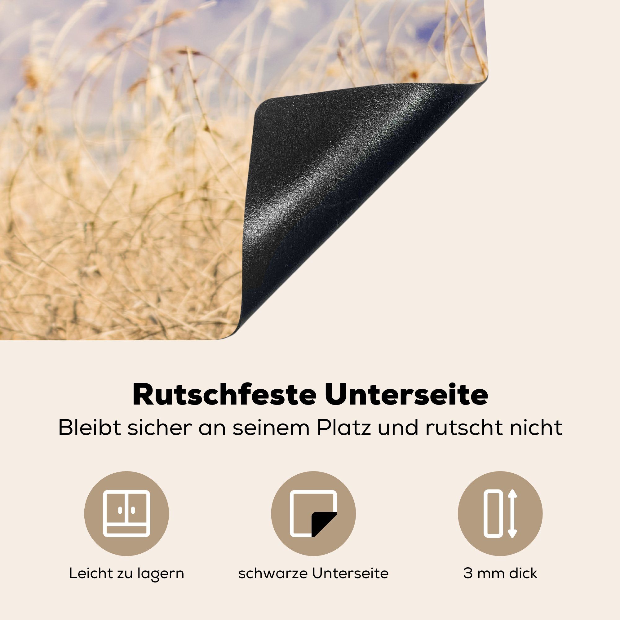 Schutz für weg, cm, Ceranfeldabdeckung die Induktionskochfeld Silberreiher (1 Herdblende-/Abdeckplatte Vinyl, MuchoWow tlg), küche, fliegt 81x52