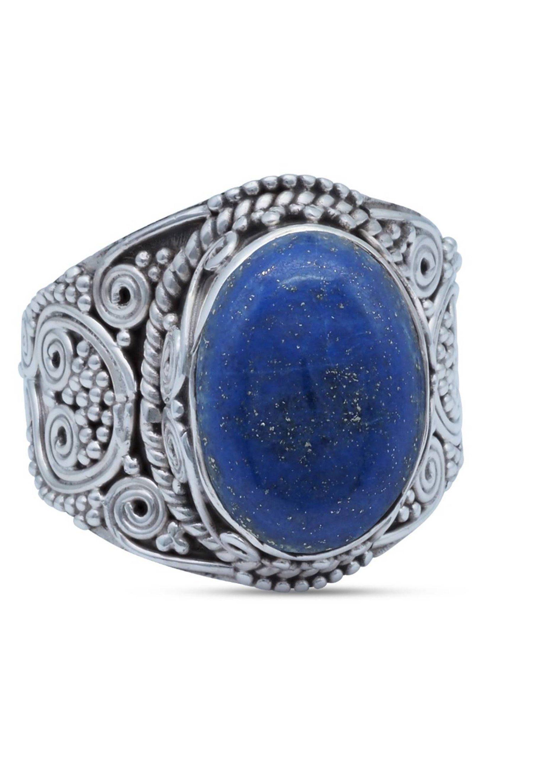 mantraroma Silberring 925er Silber mit Lapis Lazuli