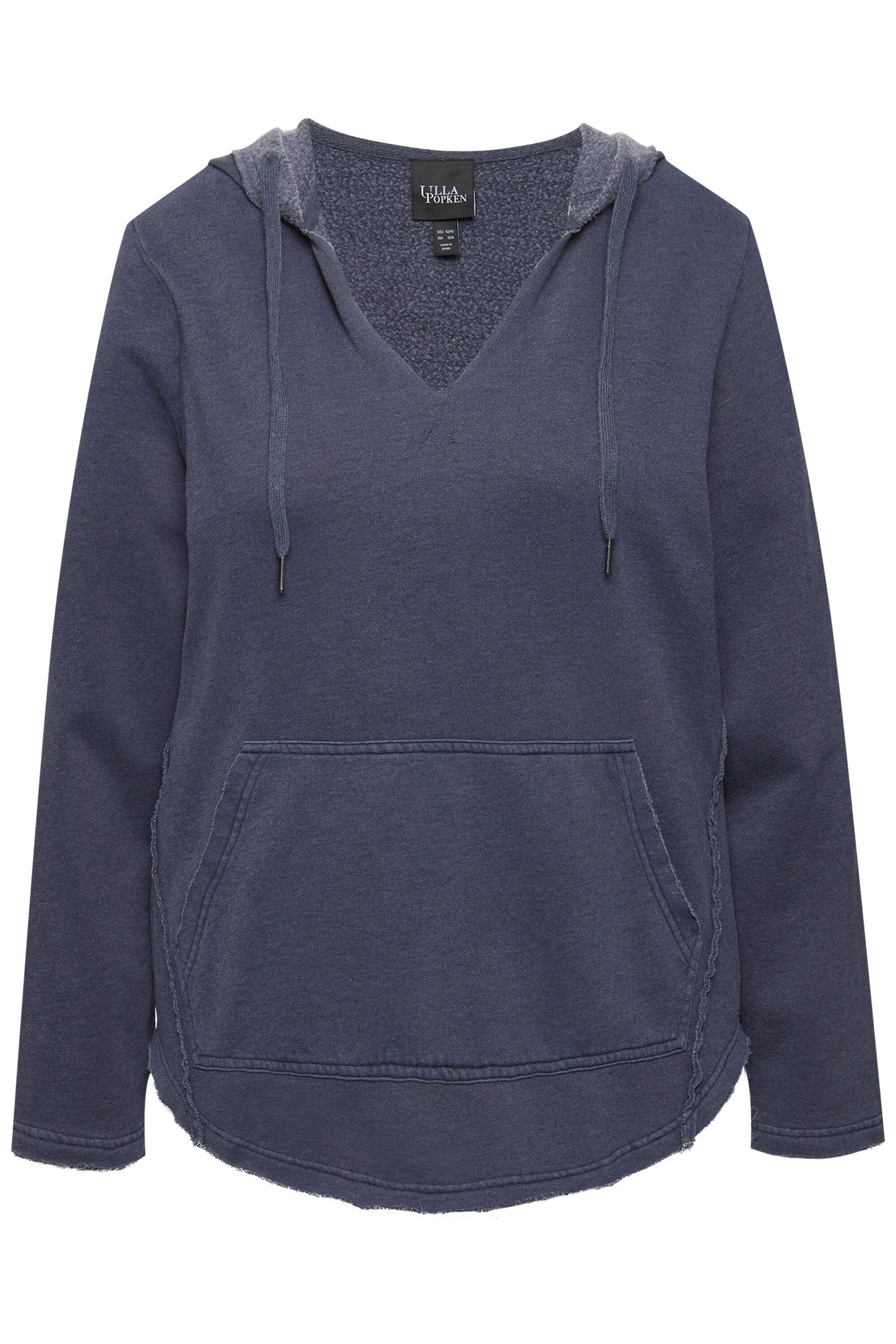 Ulla Popken Sweatshirt Hoodie offenkantig Kapuze günstig online kaufen