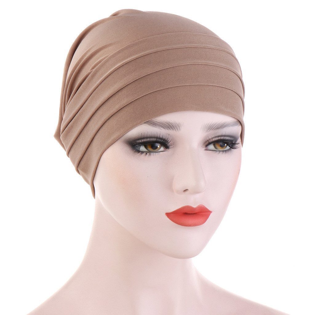 Coonoor Strickmütze Haar Wrap für Damen Weich Turban Cap Stretch Jersey Kopftuch Atmungsaktiv Leichtgewicht Turban für Frauen