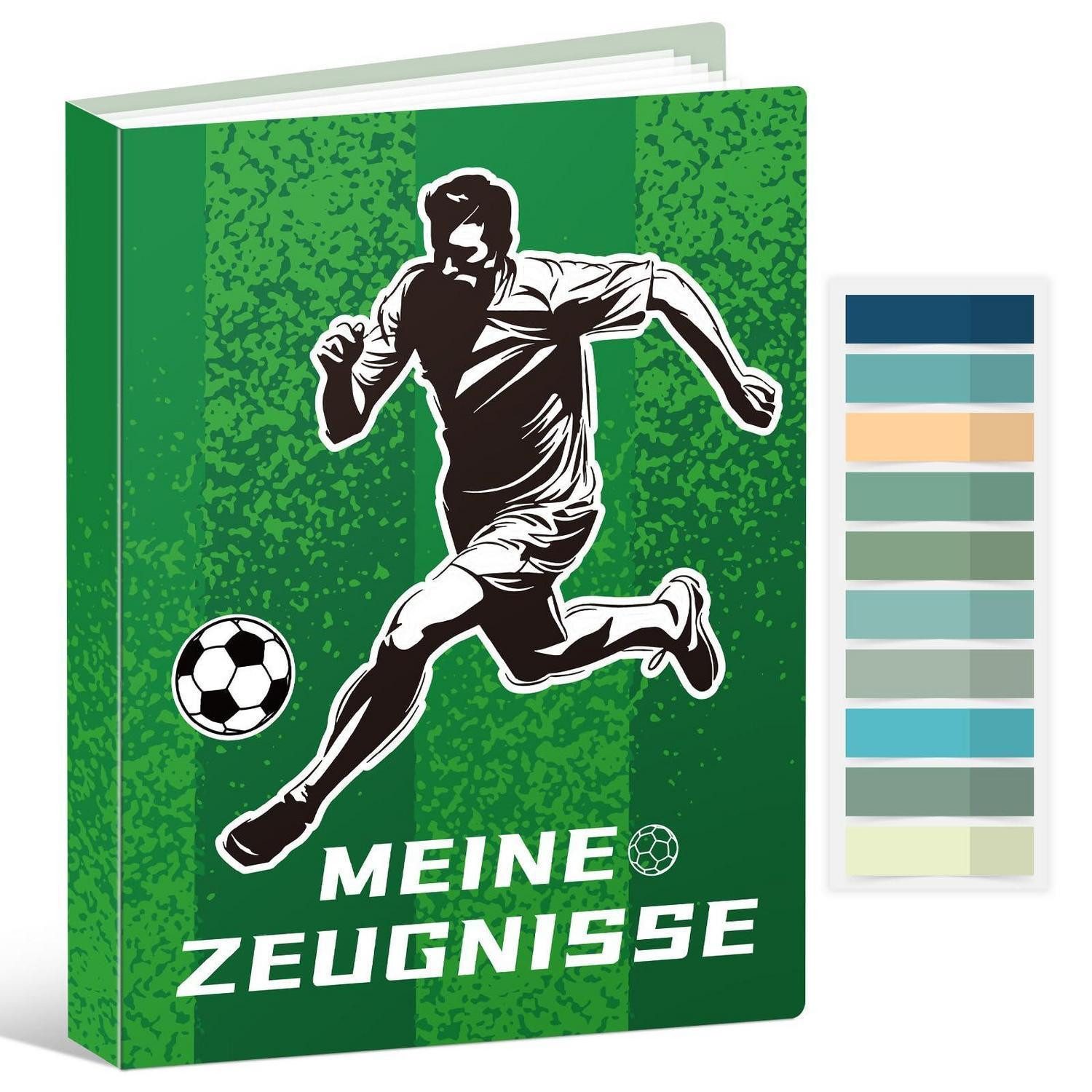 LuxusKollektion Organisationsmappe Zeugnismappe Jungen A4 Fußball Grün (1-St)