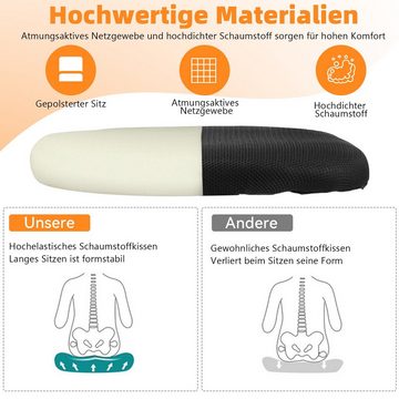 WILGOON Bürostuhl Schreibtischstuhl mit Netzbespannung, höhenverstellbarer Computerstuhl, 360° Drehstuhl, Wippfunktion, atmungsaktiv, Büro, bis 130 kg belastbar