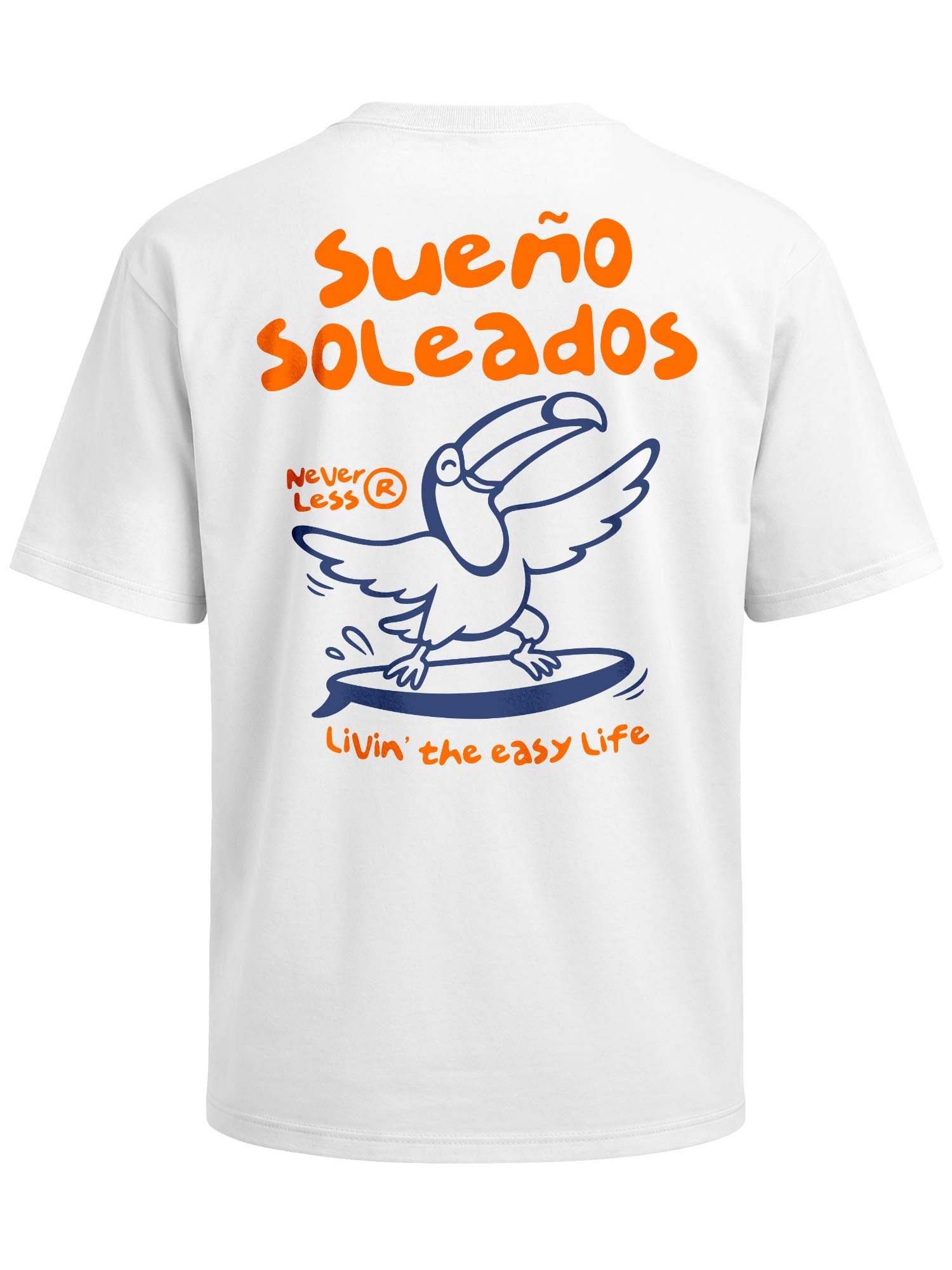 Neverless Oversize-Shirt Herren T-Shirt - Surf Design Tucan - Oversized Relaxed Fit Printshirt mit Print