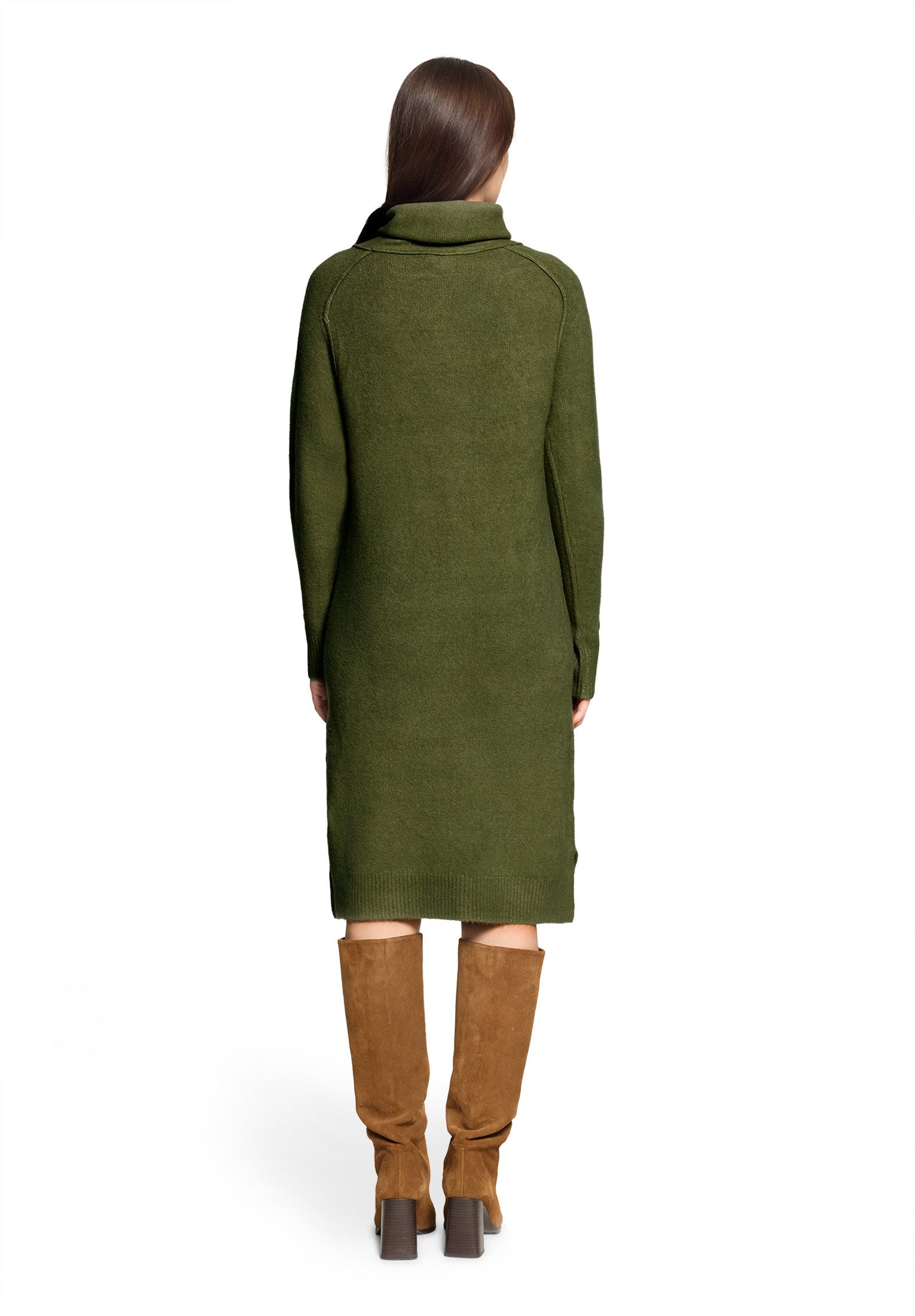 Cartoon Strickkleid Damen mit Turtle Neck