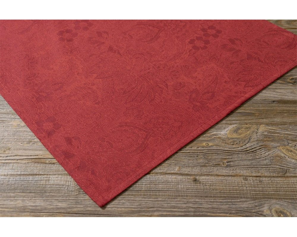 matches21 HOME & HOBBY Tischdecke Tischdecke EDDA Jacquard Motiv Rot, Leinen & Baumwolle, in 100x100 cm (1-tlg), Pflegeleicht waschbar bis 30° Grad