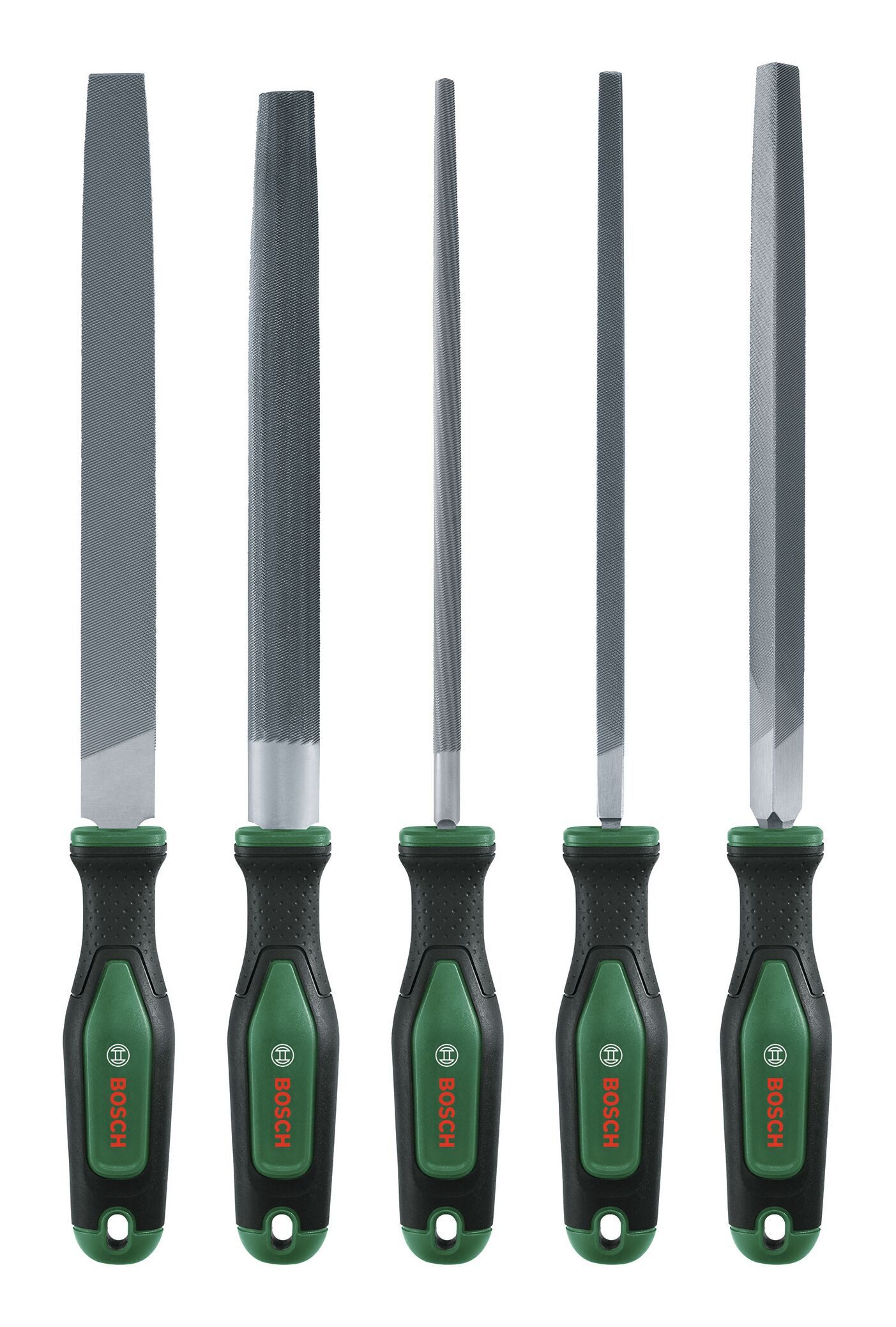 BOSCH Feile, Handwerkzeug Set, 200 mm, 5-teilig