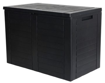 BURI Auflagenbox Balkon-Truhe Holzoptik Aufbewahrunsbox Kissentruhe Auflagenbox Gartent