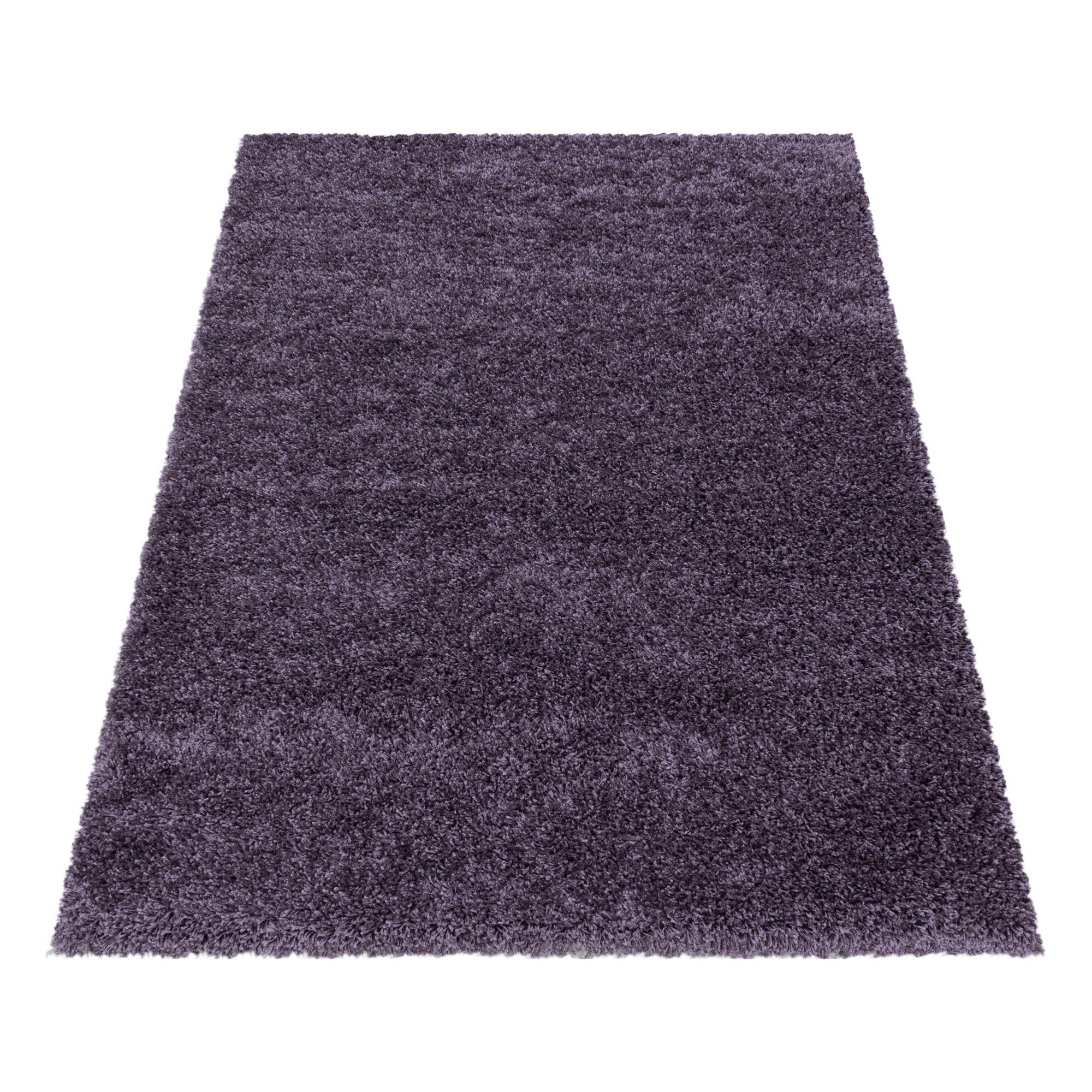 Teppich Unicolor - Einfarbig, Teppium, Violett Höhe: 30 Rechteckig, Wohnzimmer mm, Teppich