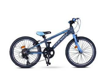 Toys Store Jugendfahrrad 20 Zoll Alu Fahrrad Hardtail 7 Gang 20" Kinderfahrrad Mountainbike MTB, 7 Gang, Microshift Drehgriff