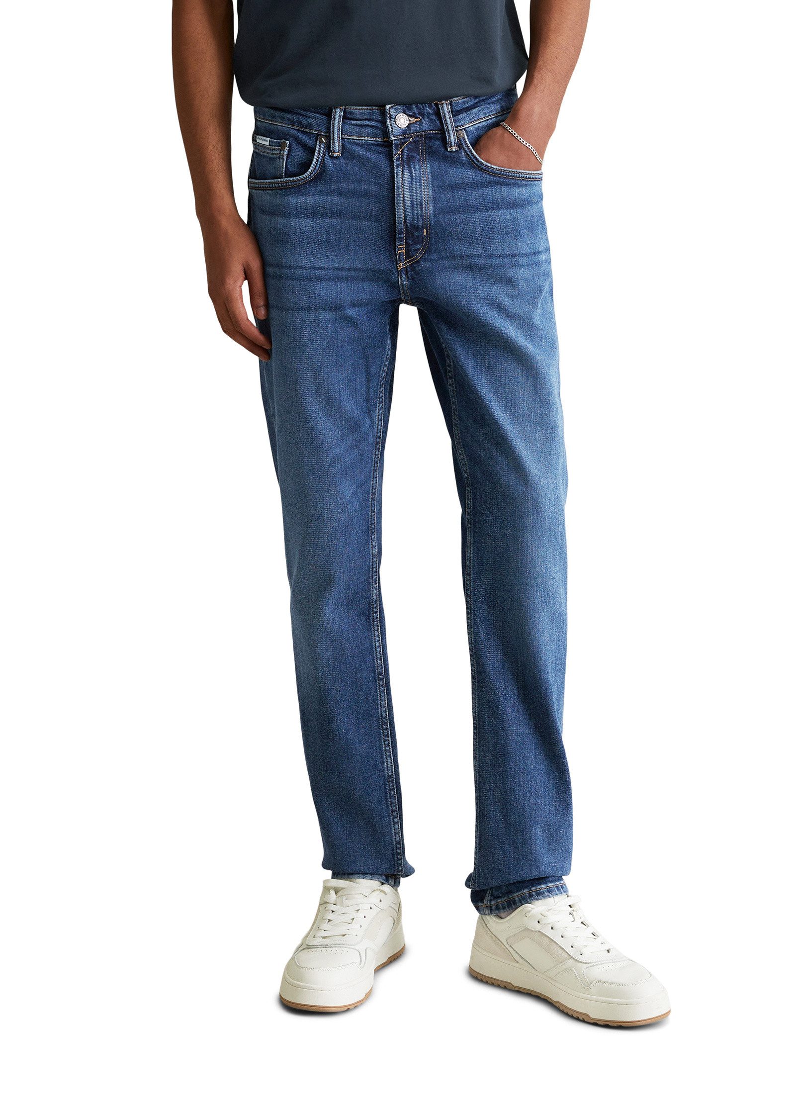 Slim-fit-Jeans aus hochwertigem Bio-Baumwolle-Mix