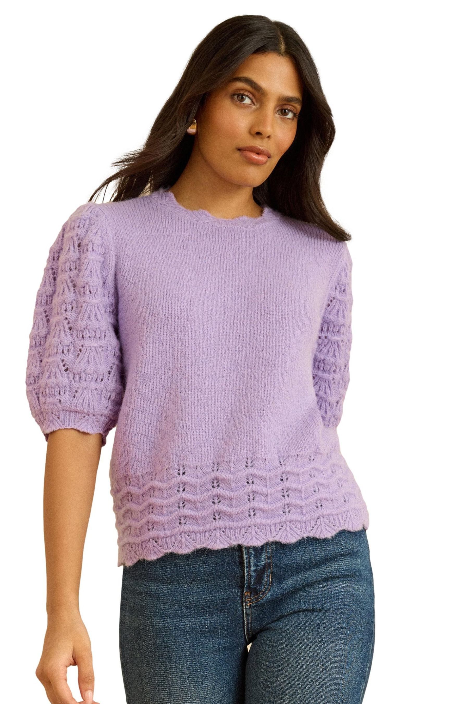 Love & Roses Kurzarmpullover Love & Roses gemütlicher Kurzarm-Strickpullover (1-tlg)