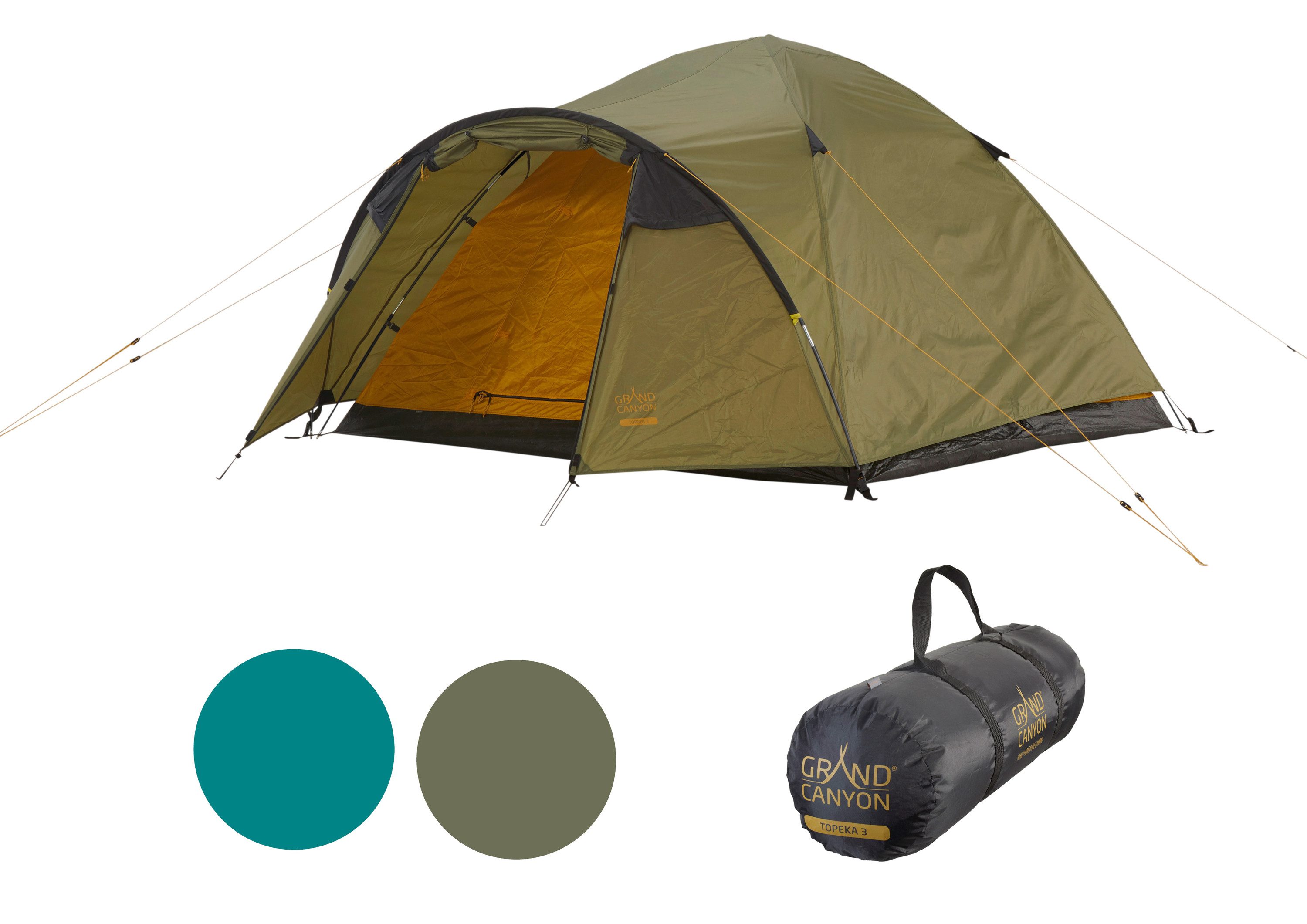 GRAND CANYON Kuppelzelt TOPEKA 3, Personen: 3 (1 tlg)