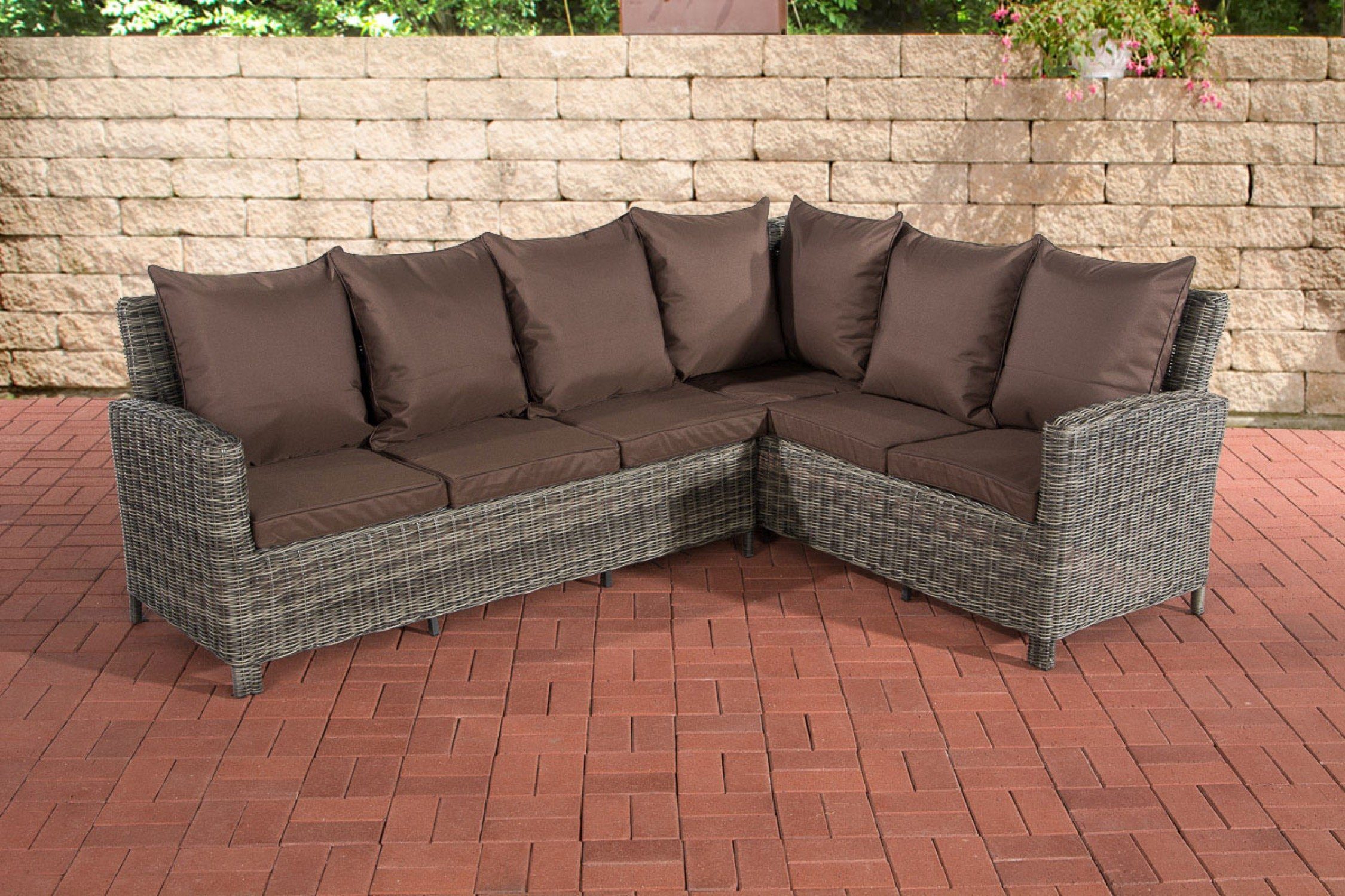 TPFGarden GartenloungeSet Meinard 5mm Polyrattan LGarnitur für